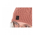 Dámska Čiapka FOX Cable Knit Bobble - Dusty Rose